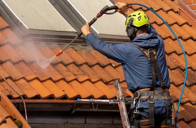 Démoussage et hydrofuge de toiture à Burg
